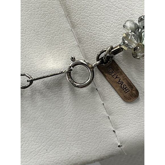 Holly Yashi Haiku Crystal Sterling Silver Crochet Choker Stretch Necklace - Picture 12 of 16